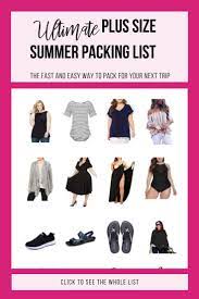 The Ultimate Plus Size Summer Packing List Hot Pink And Glitter Plus Size Capsule Wardrobe Travel Outfit Summer Travel Capsule Wardrobe Summer