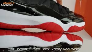 Jordan 11 Retro Black Red White Air Jordan Xi 11 Retro Black Red White Bred Varsity Unboxing Review M Air Jordans Jordans Air Jordan Xi