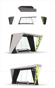 Bus Stop Design Zion Surdurulebilir Tasarim Sehir Mobilyalari Yerlesim Plani