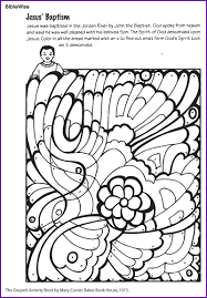Printable coloring and activity pages are one way to keep the kids happy (or at least occupie. Jesus Baptism And The Spirit Of God Color Puzzle Kids Korner Biblewise