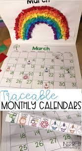 Monthly Calendars That Are Traceable For Students To Practice Writing Numbers And Calendar Skills This Fu Kindergarten Calendar Calendar Craft Calendar Skills
