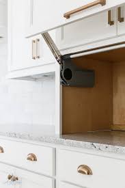 Appliance Garage We Like To Hide The Coffee Maker Toasters And Microwave When We Can And Ha Appliance Garage Kitchen Appliance Garage Interior Design Kitchen