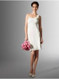 Short Wedding Dresses With One Shoulder Strap Chiffon Short Wedding Dress Short Chiffon Wedding Dress Bride Reception Dresses