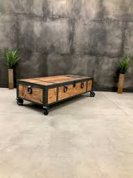 Home living room industry engineered rustic brown wood and metal storage corner coffee end explore the wide spectrum of industrial coffee table with wheels options on alibaba.com and save. Furniture Rustic Industrial Coffee Table Storage Table Vintage Wooden Trunk On Wheels Home Furniture Diy Etiqu In