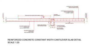 Reinforced Concrete Constant Width Cantilever Slab Detail Reinforced Concrete Slab Concrete