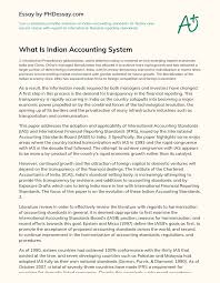 Private entities that have chosen to adopt the malaysian private entities reporting standard (mpers), as its financial reporting framework is required to present its. What Is Indian Accounting System Phdessay Com