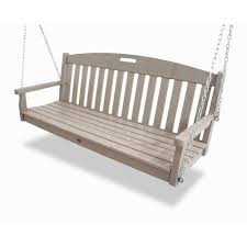 Trex Outdoor Furniture Yacht Club Sand Castle Patio Swing Txs60sc The Home Depot Trex Outdoor Furniture Porch Swing Rustic Outdoor Furniture