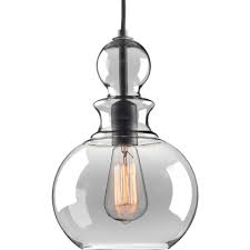 Progress Lighting Staunton Collection 1 Light Graphite Pendant With Smoke Glass P5334 143 The Home Depot