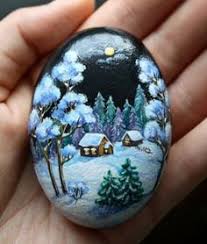 Tas Boyama Sanati Nasil Yapilir Mimuu Com Sanat Boyali Kayalar Painting