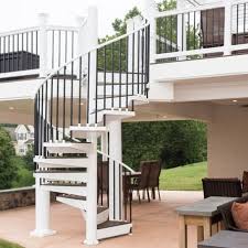 Leave 1/4 between the first and second tread board and attach with deck screws. Spiral Staircases For Decks Patios Paragon Stairs