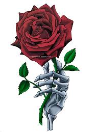 Skeleton Hand With Red Rose Artwork Red Rose Drawing Skull Art Drawing Red Roses Wallpaper Young woman holding bouquet of dead flowers. pinterest