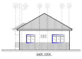 House plan blueprints include wall dimensions plans with foundation drawings: Back Side View Of 12x14m House Plan Is Given In This Autocad Drawing File Download Now Cadbull