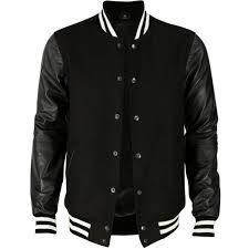 Viparo Black Leather Arm Sleeves And White Stripe Wool Varsity Jacket Archie Leather Sleeve Jacket Real Leather Jacket Varsity Jacket