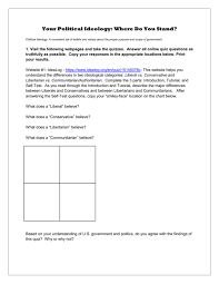 Ask questions and get answers from people sharing their experience with treatment. Political Ideology Quiz Assignment