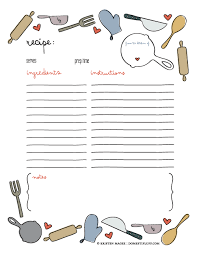 Free Printable Recipe Page Template Recipe Book Templates Recipe Cards Template Recipe Book Diy