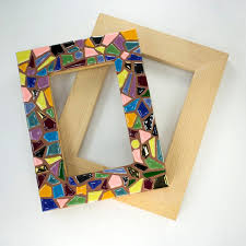 Still more popular is the small desktop easel, such as typically used to display china plates. Mosaic Picture Frame How To Mosaic