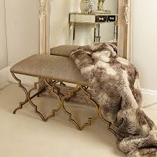 Sahara Gold Upholstered Bedroom Bench Picture Perfect Home