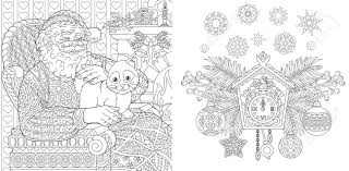 Plus, it's an easy way to celebrate each season or special holidays. Christmas Coloring Book Christmas Colouring Pages Santa Claus With A Cat In Vintage Style New Year Background Xmas Ornaments Royalty Free Cliparts Vectors And Stock Illustration Image 110955585