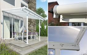 Pergola Polycarbonate Azur 300 X 300 Cm Blanc Terrasse Toit Abri Pour Voiture Pergola Pergola Couverte