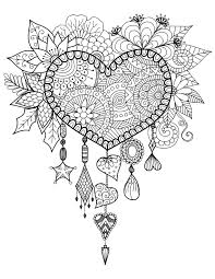 Print them all for free. Heart Coloring Pages For Adults