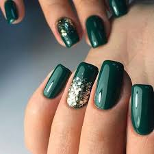This season i especially like green lacquer with a golden crumb like dolce & gabbana or almost blue green, christina fitzgerald, who in different lighting conditions demonstrates its different shades. 23 Dark Green Nails Ideas Green Nails Dark Green Nails Nails