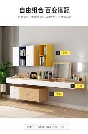 北欧现代简约收纳柜书桌书架组合一体小户型家用经济电脑台梳妆桌 home decor furniture room