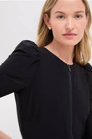 Stylest Caviar Sculpting Puff Sleeve One Piece Caviar