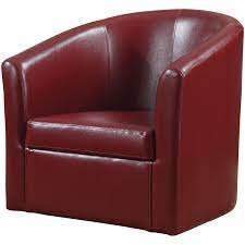 Maybe you would like to learn more about one of these? Coaster Faux Leather Swivel Barrel Back Accent Chair In Red 902099