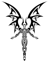 Cool black et la femme du beau gosse ( bysness comedie club ). Cool Black Tribal Angel In Full Size Tattoo Design Tattooimages Biz