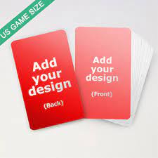 Chris, i was just thinking about this very topic today on the drive home. Custom Us Game Deck Size Cards