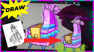 Alongside this, enclose another narrow rectangle, connected to the back of the head. How To Draw Fortnite Llama Step By Step Game Character Youtube