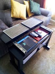 Gliding Top Cantilever Lack Coffee Table With Bin Lids That Convert To Tv Trays Ikea Hackers Ikea Coffee Table Lack Coffee Table Coffee Table