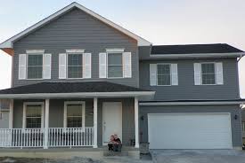 Pin By Jessica Williams Beitler On For The Home White Exterior Houses White Shutters Grey House White Trim