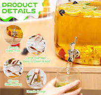 Amazon.com | Nuogo 4 Gallon Plastic Beverage Dispenser Container with  Stainless Steel Spigot and Handle Leakproof Iced Juice Lemonade Drink  Dispensers ...