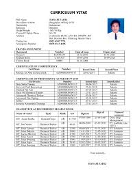 Oleh immer manalu / 26 januari 2018. Curriculum Vitae Pelaut Sailor Merchant Navy