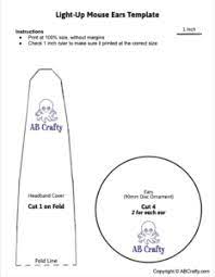 Trim out the templates along the solid line. Diy Light Up Minnie Mouse Ears No Sew Diy Disney Ears Ab Crafty