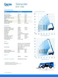 genie gth 1056 specifications cranemarket