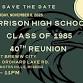 Harrison High School Class of 1985 - 40th Reunion event in Farmington Hills, MI