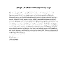 Sample supporting letter for a nonimmigrant. Reference Letter To Support Immigration Marriage Samples Template