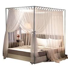 Shop for canopy bed frames at walmart.com. Buy Mengersi Simple 4 Corners Post Curtain Bed Canopy Bed Frame Canopies Net Bedroom Decoration Accessories Queen White Online In Indonesia B07pxvj7f8