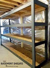 Don't waste all that space between joists in a basement or garage. Diy Basement Shelves With Video Remodelando La Casa