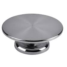 Can be placed within a cabinet for organizational purposes. 12 Inch Dia Steel Cake Stand Lazy Susan Turntable Bearing