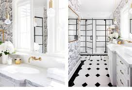 Black And White Toile Wallpaper Bathroom These Chic Wallpapered Bathrooms Will Convince You To Take The Plunge Bathroom Wallpaper Chic Wallpaper Bathroom Design