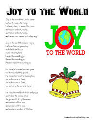 Fifth Grade Resources Have Fun Teaching Christmas Songs Lyrics Joy To The World Lyrics Christmas Poems