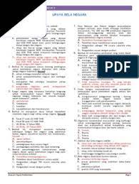 Soal Latihan Jawaban Upaya Bela Negara Part 3