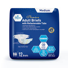 Amazon.com: MED PRIDE Maximum Absorbency Adult Briefs for Incontinence with  Refastenable Tabs [Medium, 12-Pack] - Ultra-Absorbent Adult Diapers for ...