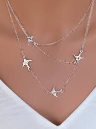 Sterling Sivler Four Bird Necklace 4 Flying Birds Necklace, Happy 40th  Birthday, 40th Bday Gift, Forty Birthday Turning 40 Daughter Gift