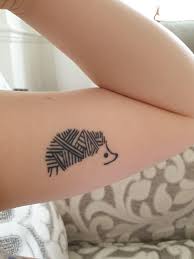 Black And White Vs Color Tattoo Reddit Hedgehog Tattoo Hedgehog Tattoo Tattoos Geometric Tattoo
