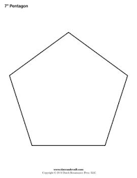 Illustration infographic with pentagon shape consists of five separate color parts created from outlines. Printable Pentagon Templates Blank Pentagon Shape Pdfs Pentagon Shape Shape Templates Printable Shapes