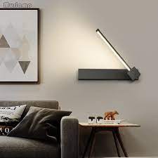 Led Wall Lamp With Switch 7w Bedroom Living Room Nordic Modern Wall Light Aisle Study Reading Sconce White B Black Wall Lamps Led Wall Lamp Modern Wall Lights